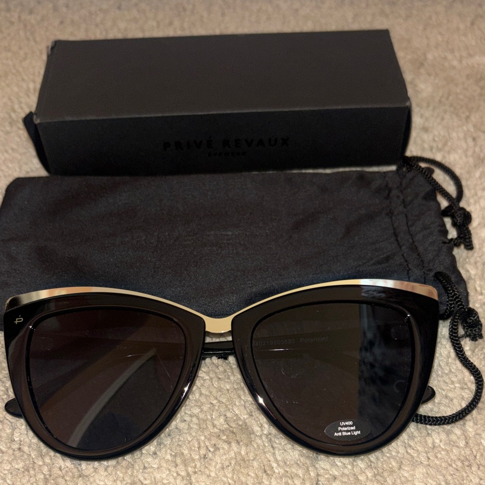 Prive Revaux Black and Gold Women's Sunglasses